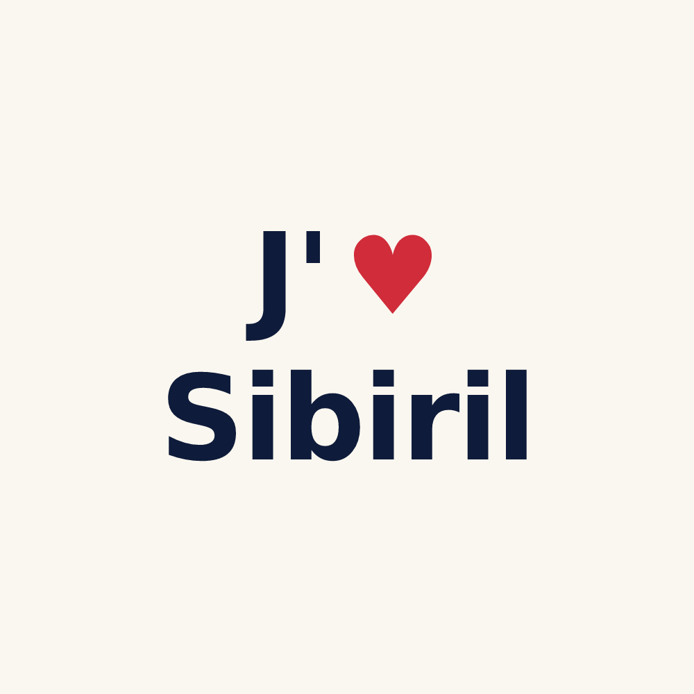 Tasse personnalisée Sibiril — design J'aime Sibiril