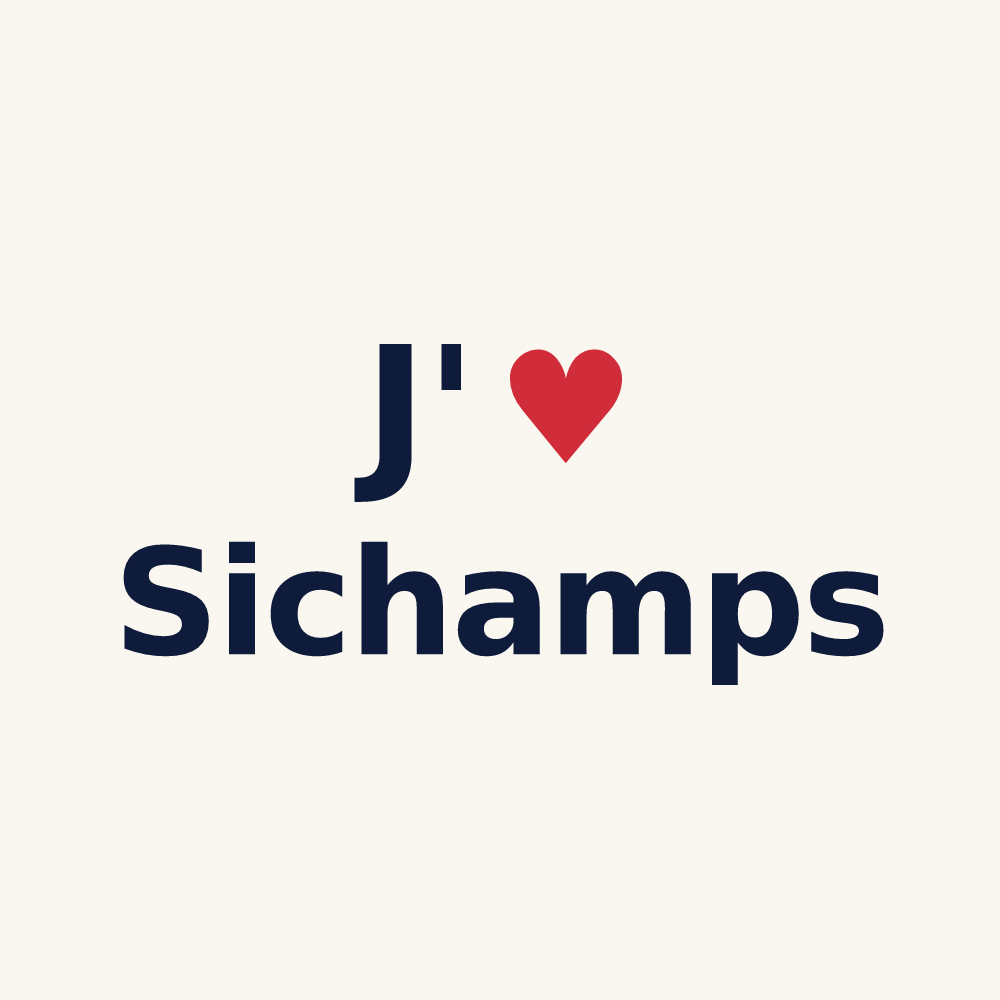 Tasse personnalisée Sichamps — design J'aime Sichamps