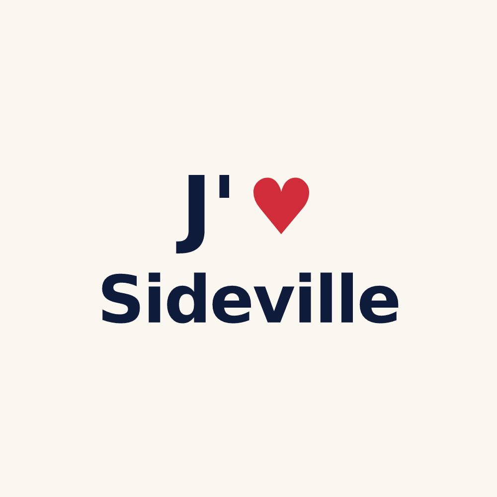 Tasse personnalisée Sideville — design J'aime Sideville