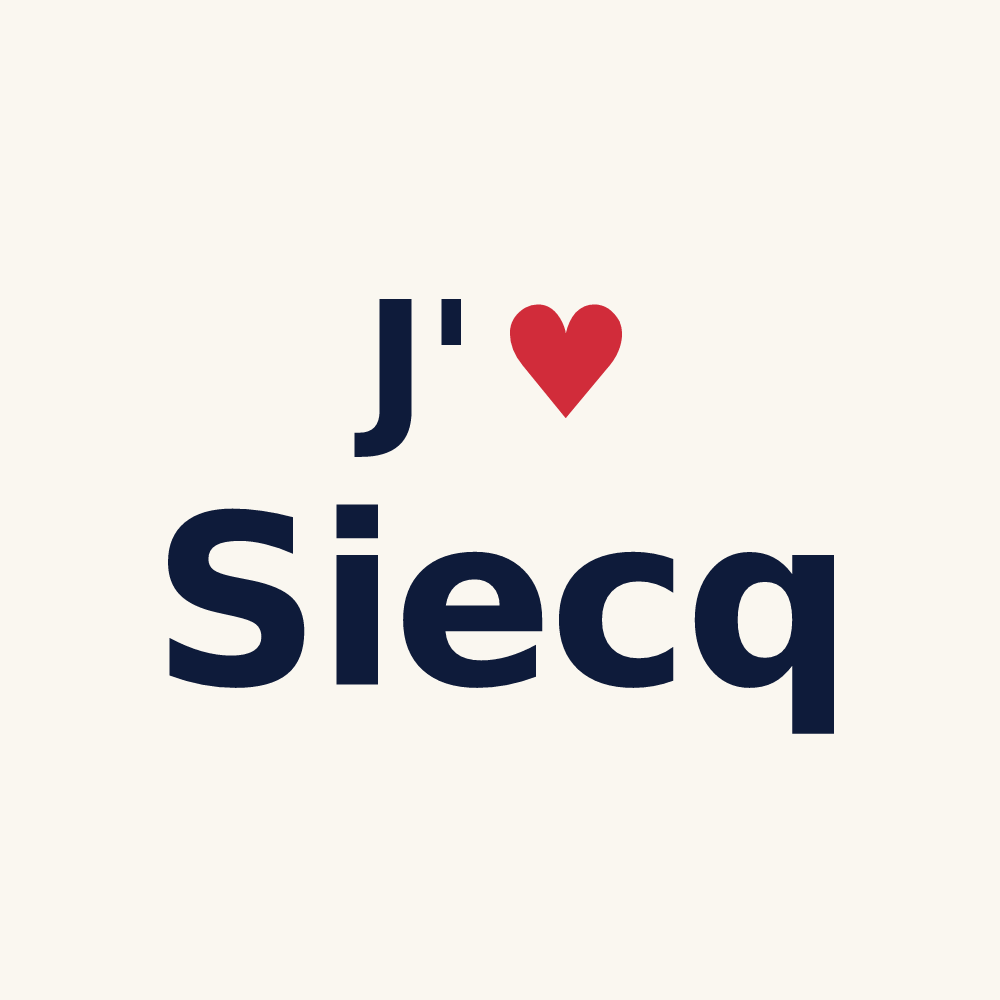 Tasse personnalisée Siecq — design J'aime Siecq