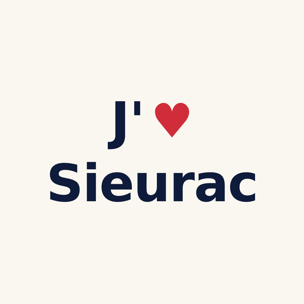 Tasse personnalisée Sieurac — design J'aime Sieurac