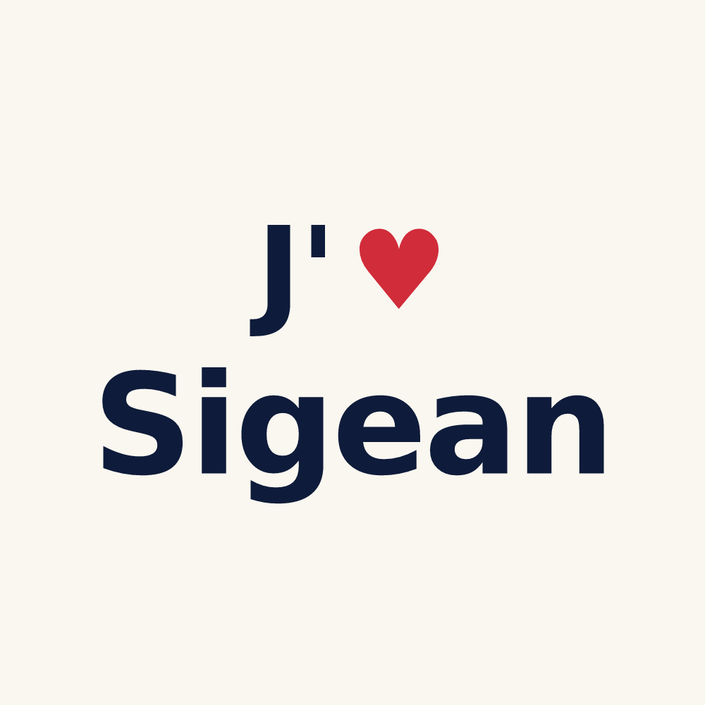 Tasse personnalisée Sigean — design J'aime Sigean