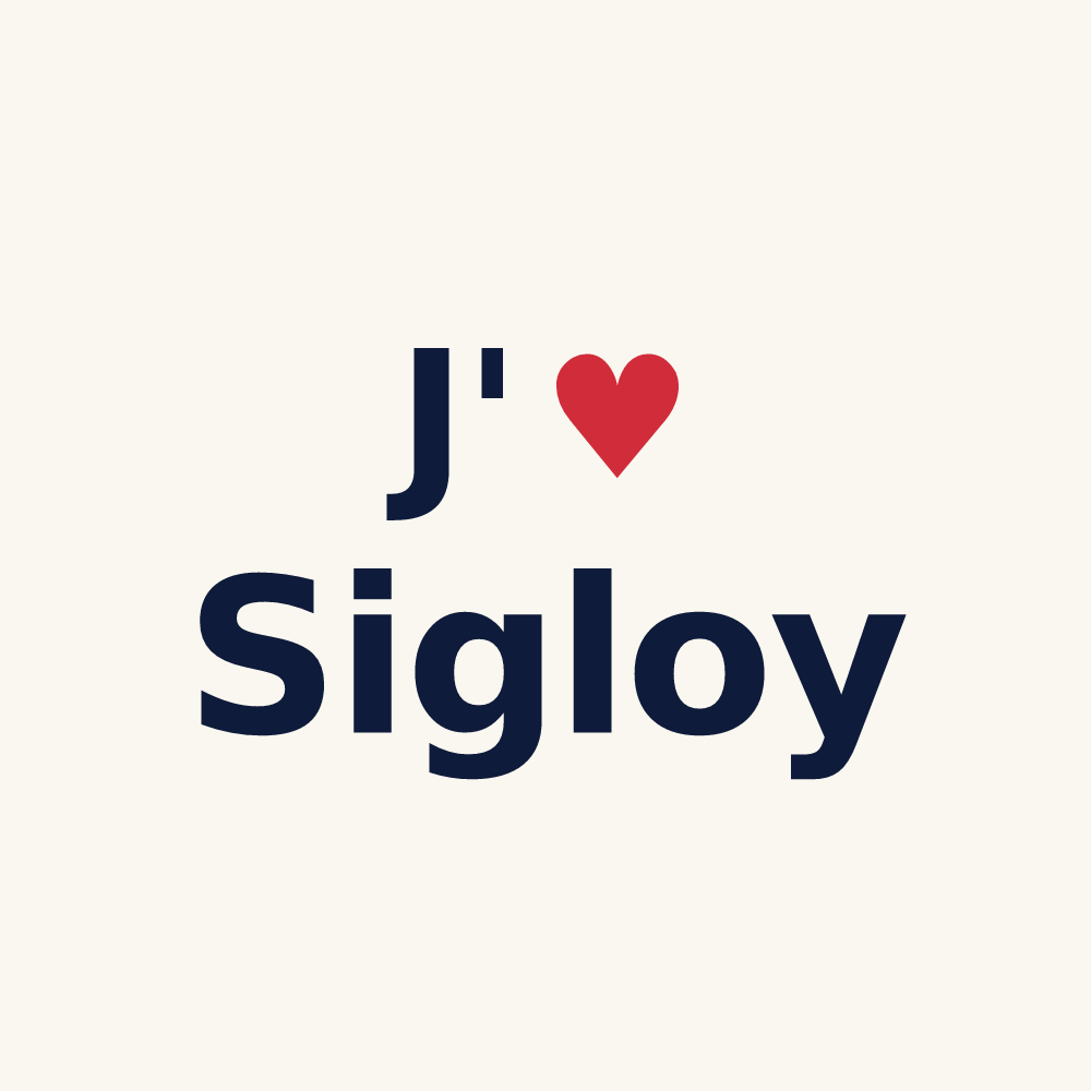 Tasse personnalisée Sigloy — design J'aime Sigloy