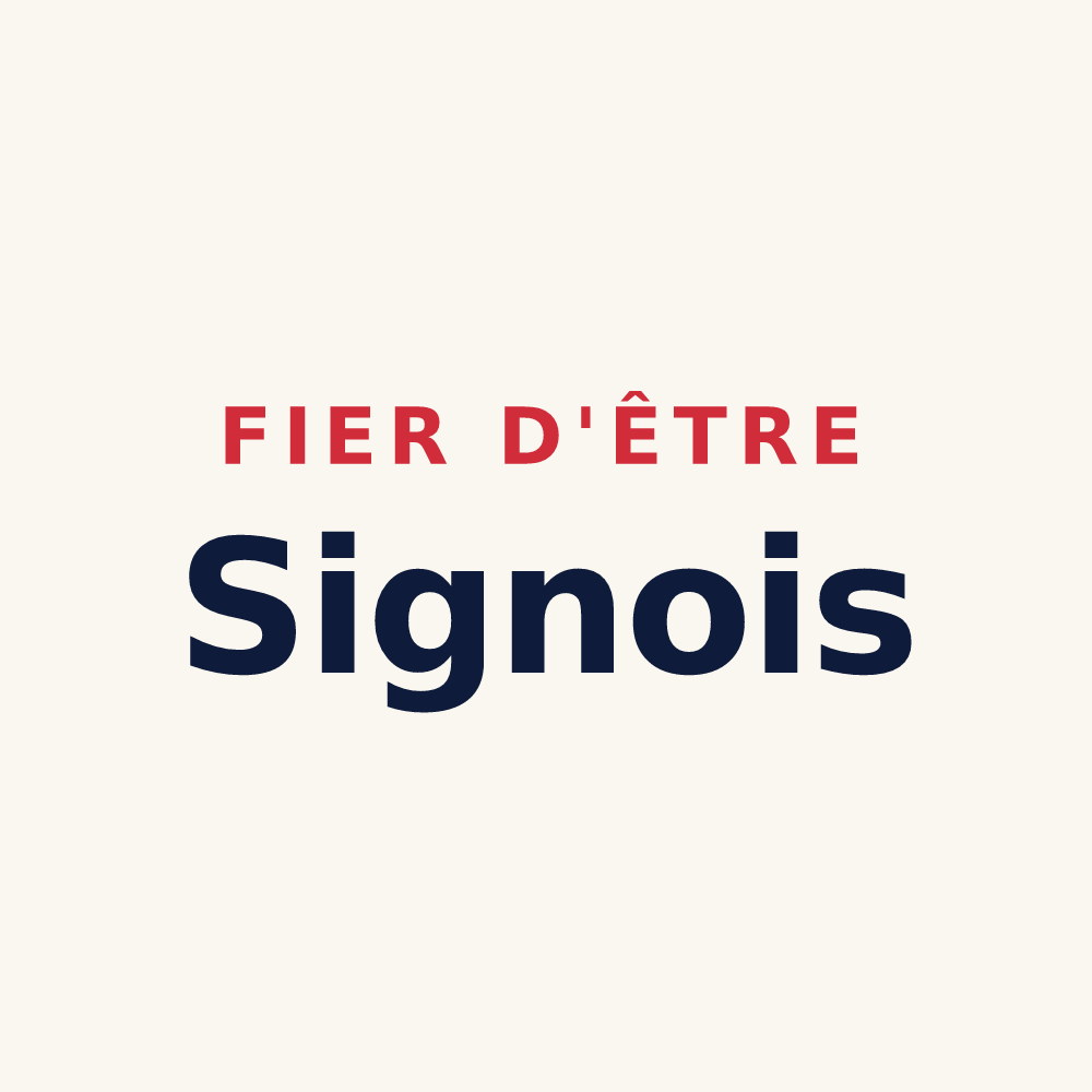 Tasse « Fier d'être Signois » — design pour Signes