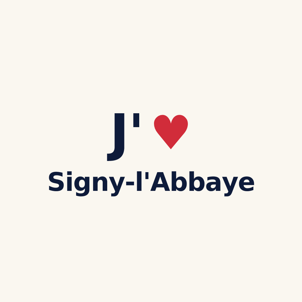 Tasse personnalisée Signy-l'Abbaye — design J'aime Signy-l'Abbaye