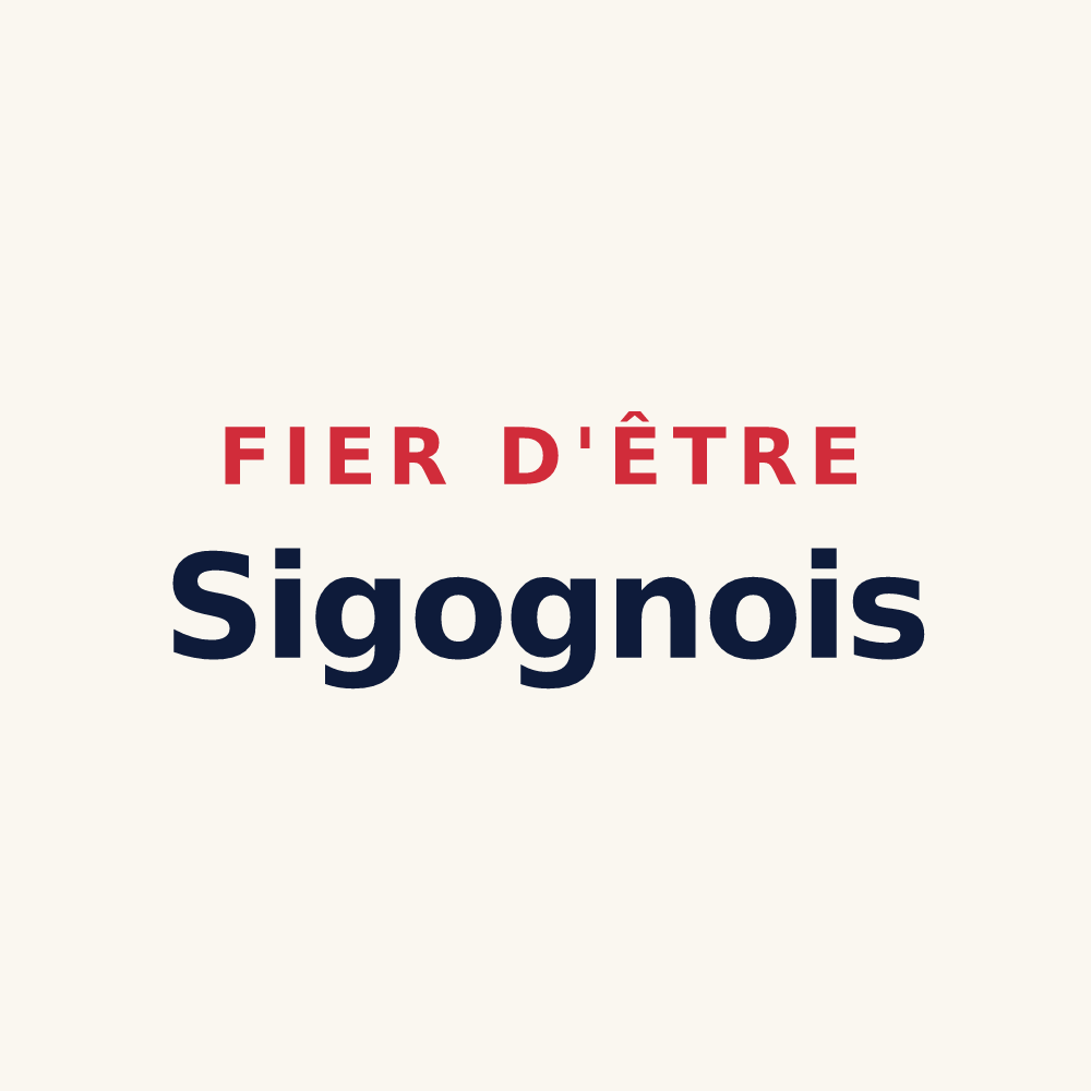 Tasse « Fier d'être Sigognois » — design pour Sigogne