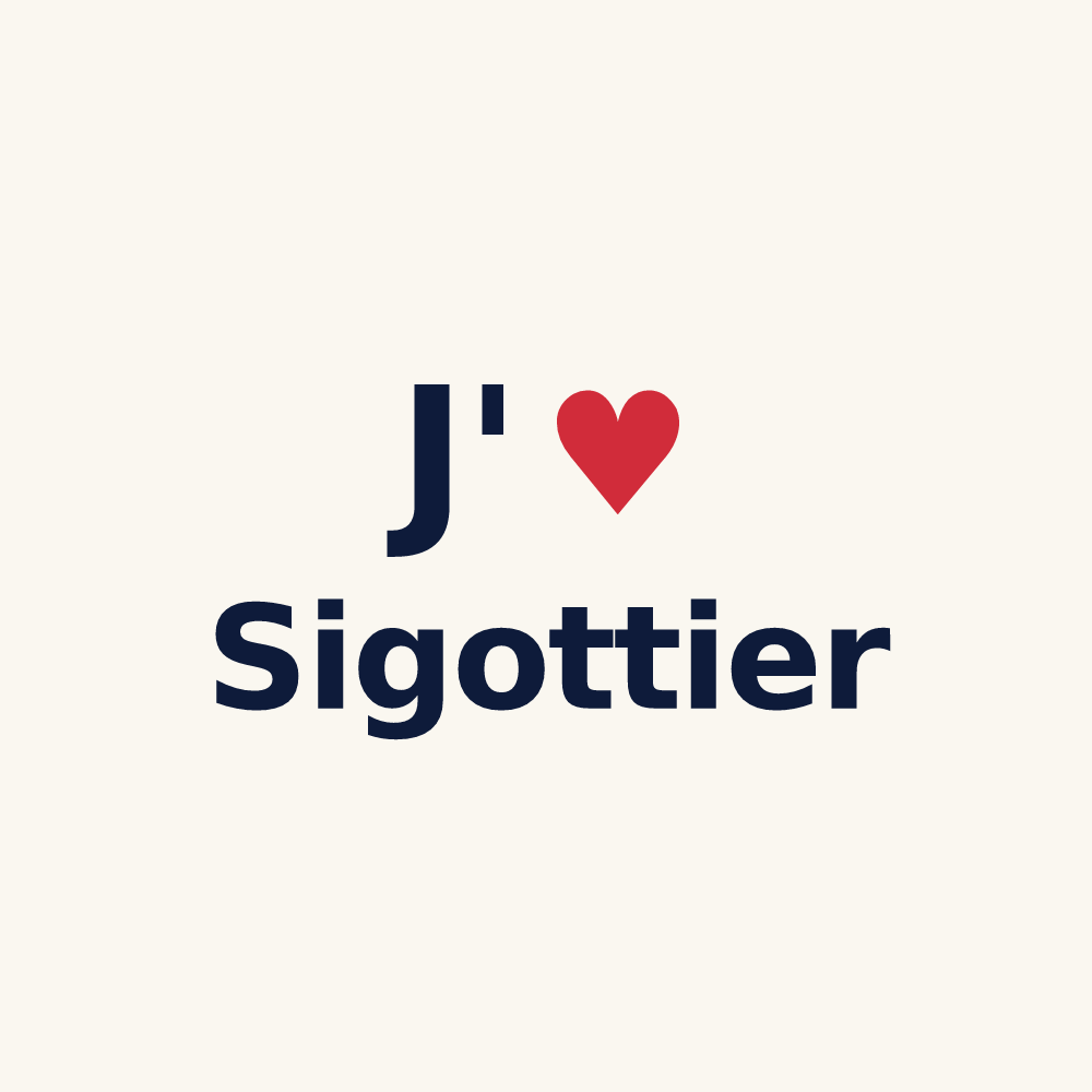 Tasse personnalisée Sigottier — design J'aime Sigottier