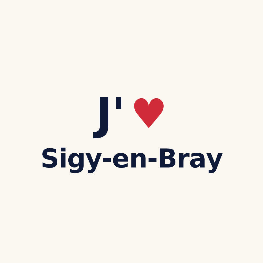 Tasse personnalisée Sigy-en-Bray — design J'aime Sigy-en-Bray