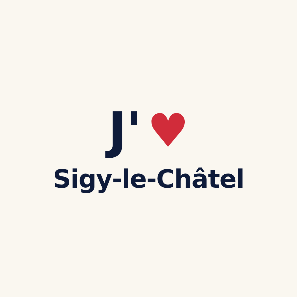 Tasse personnalisée Sigy-le-Châtel — design J'aime Sigy-le-Châtel