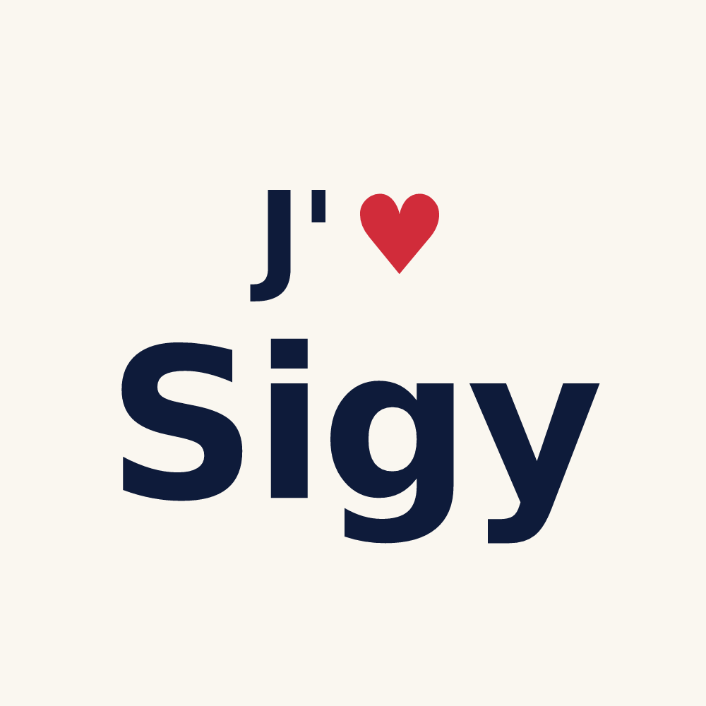 Tasse personnalisée Sigy — design J'aime Sigy