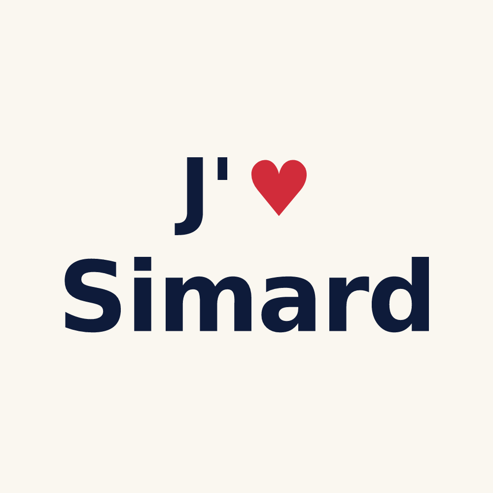 Tasse personnalisée Simard — design J'aime Simard