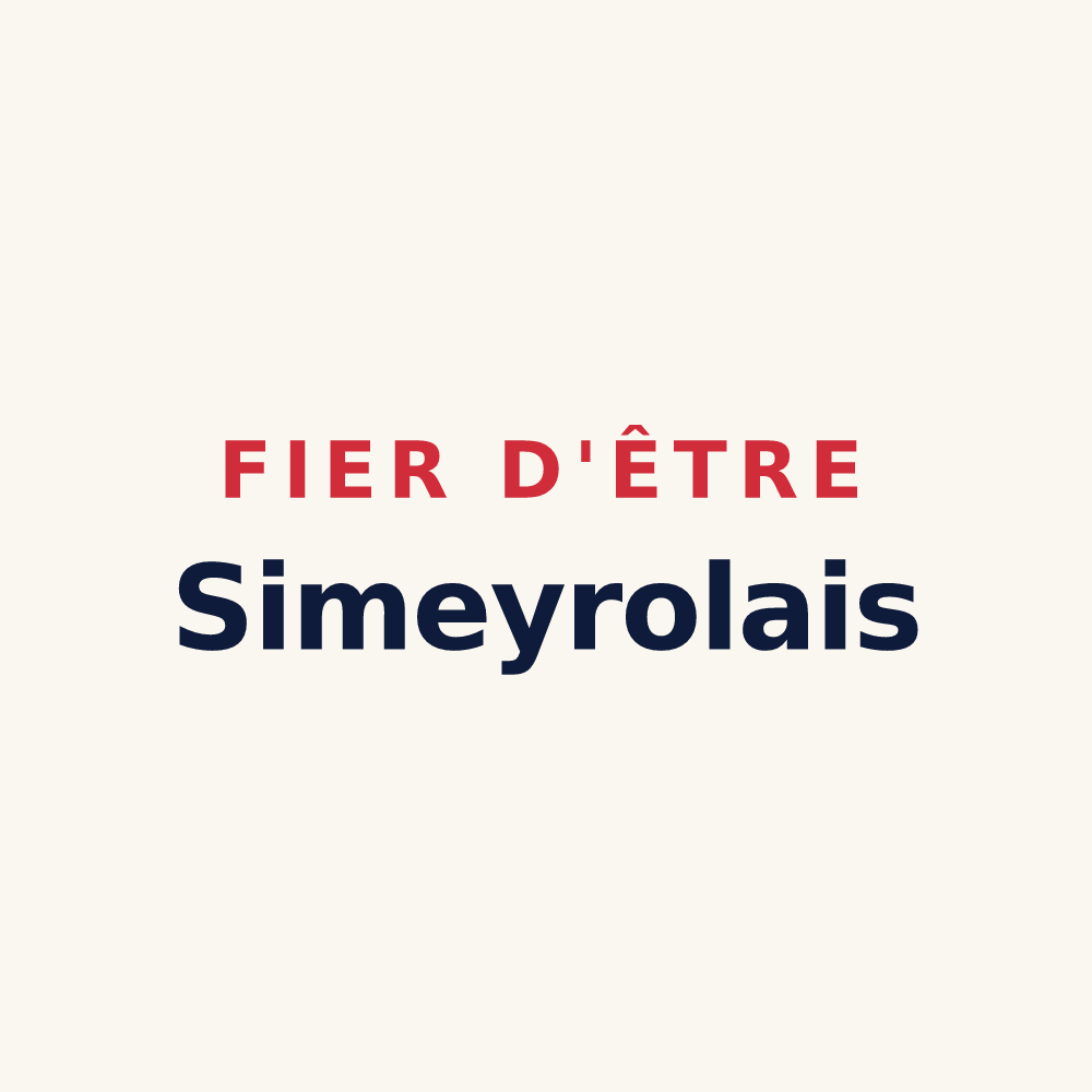 Tasse « Fier d'être Simeyrolais » — design pour Simeyrols