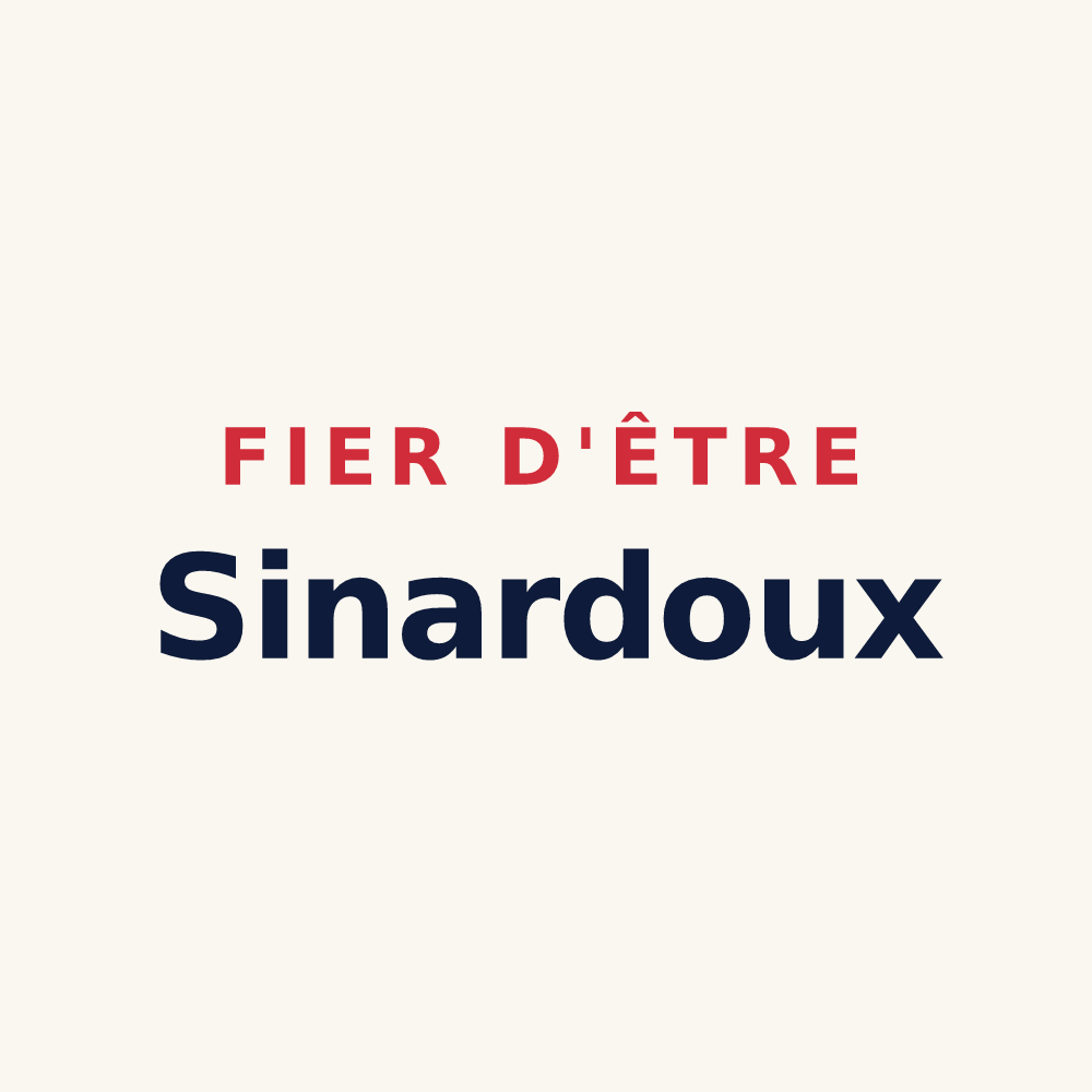 Tasse « Fier d'être Sinardoux » — design pour Sinard