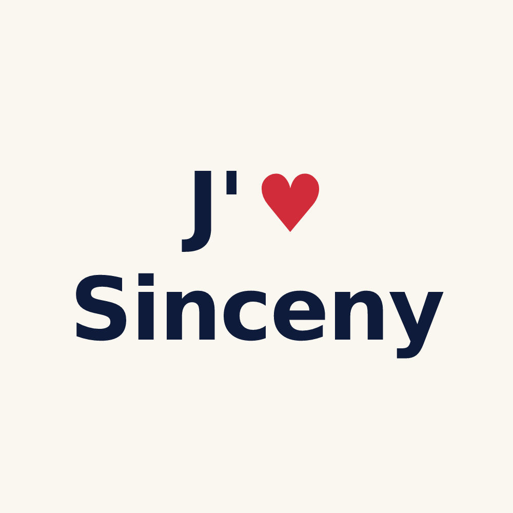 Tasse personnalisée Sinceny — design J'aime Sinceny