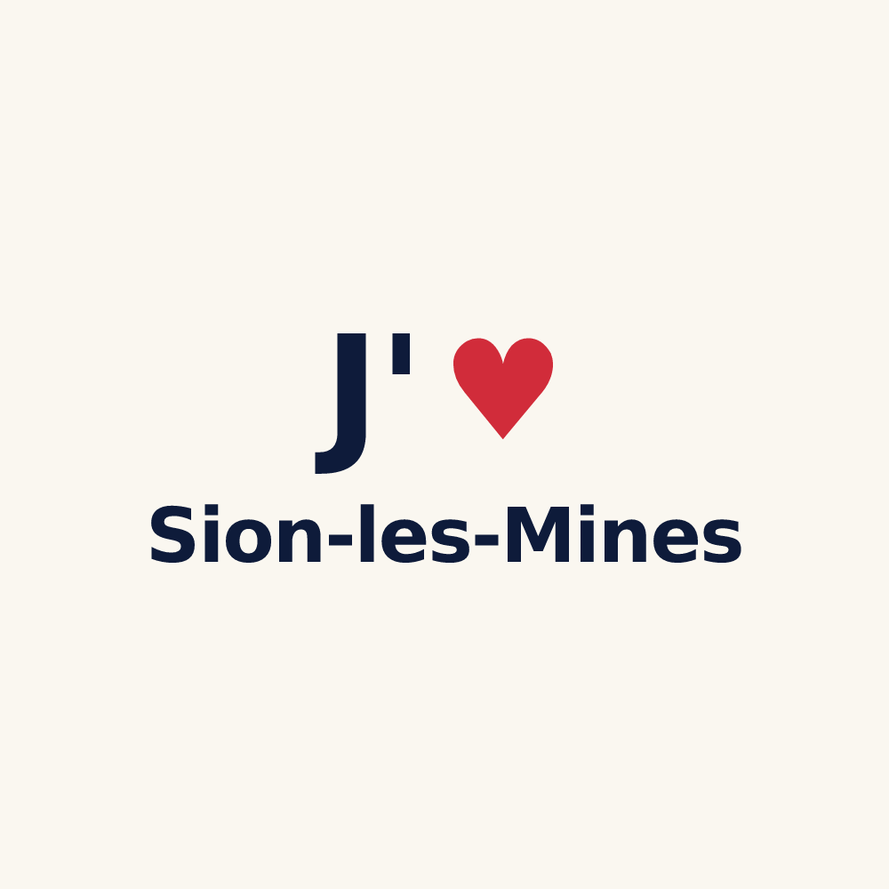 Tasse personnalisée Sion-les-Mines — design J'aime Sion-les-Mines