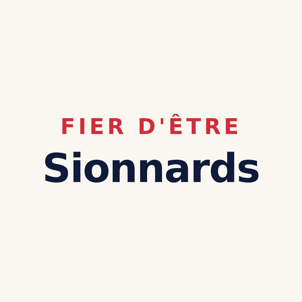 Tasse « Fier d'être Sionnards » — design pour Sionne