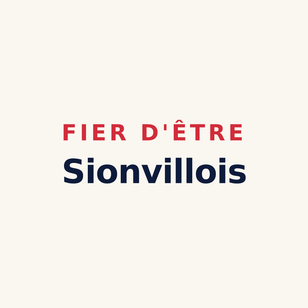 Tasse « Fier d'être Sionvillois » — design pour Sionviller