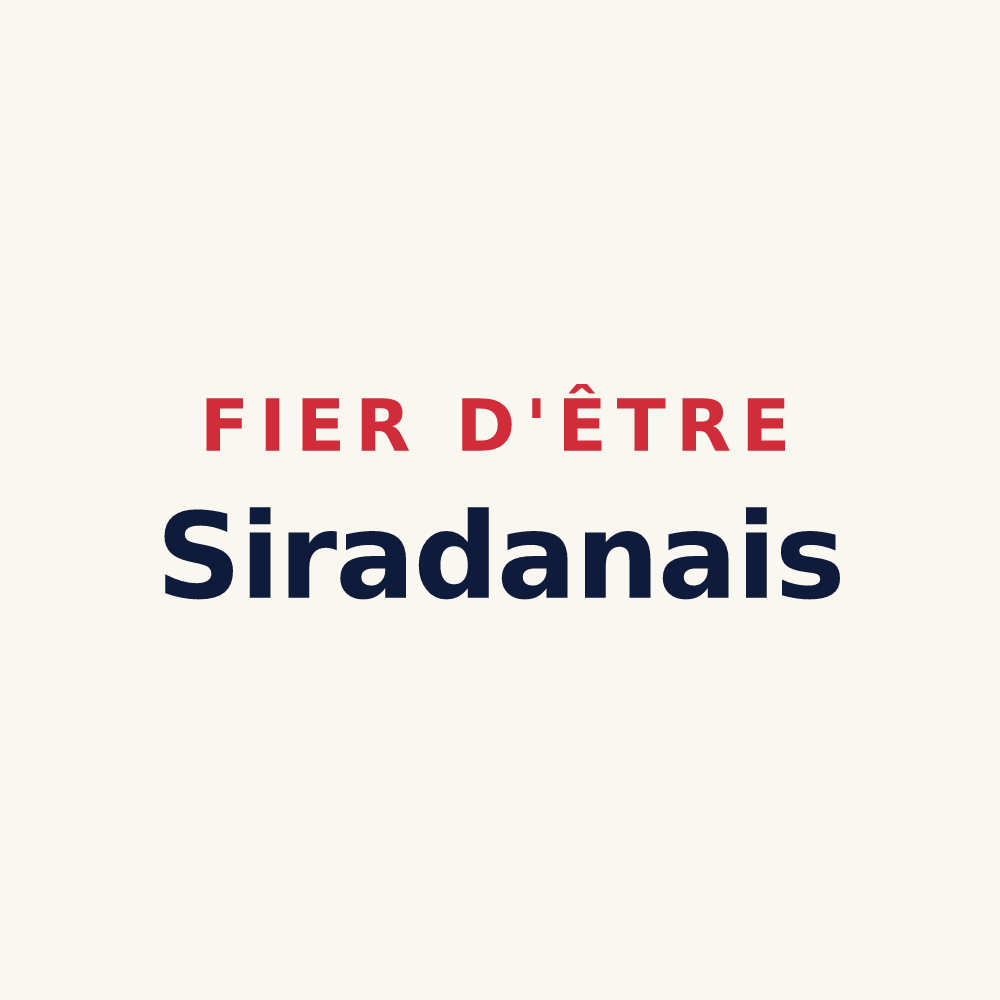 Tasse « Fier d'être Siradanais » — design pour Siradan