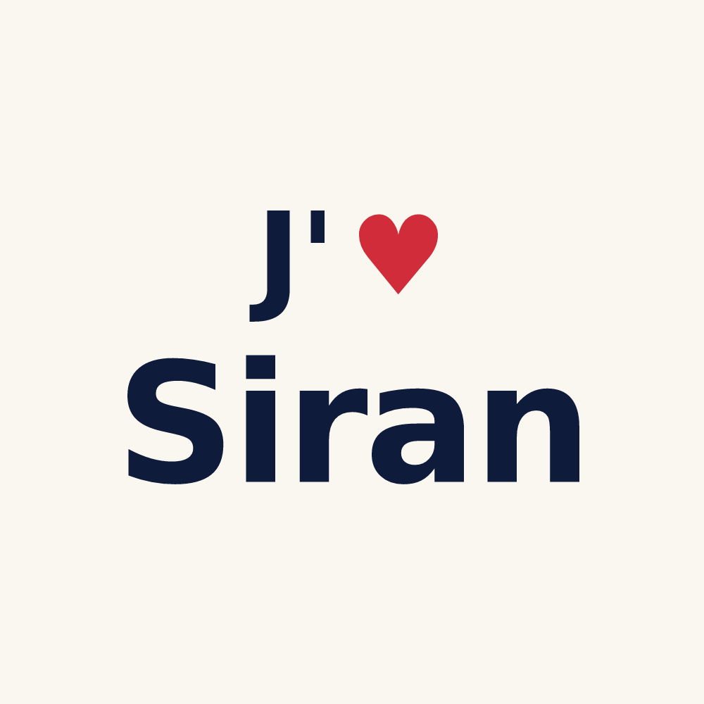 Tasse personnalisée Siran — design J'aime Siran