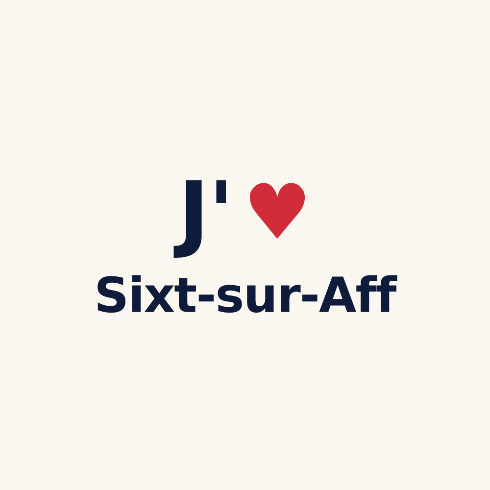Tasse personnalisée Sixt-sur-Aff — design J'aime Sixt-sur-Aff