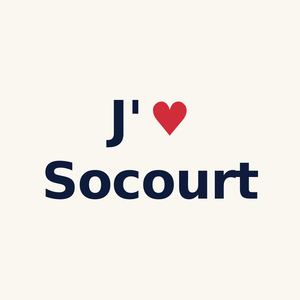 Tasse personnalisée Socourt — design J'aime Socourt