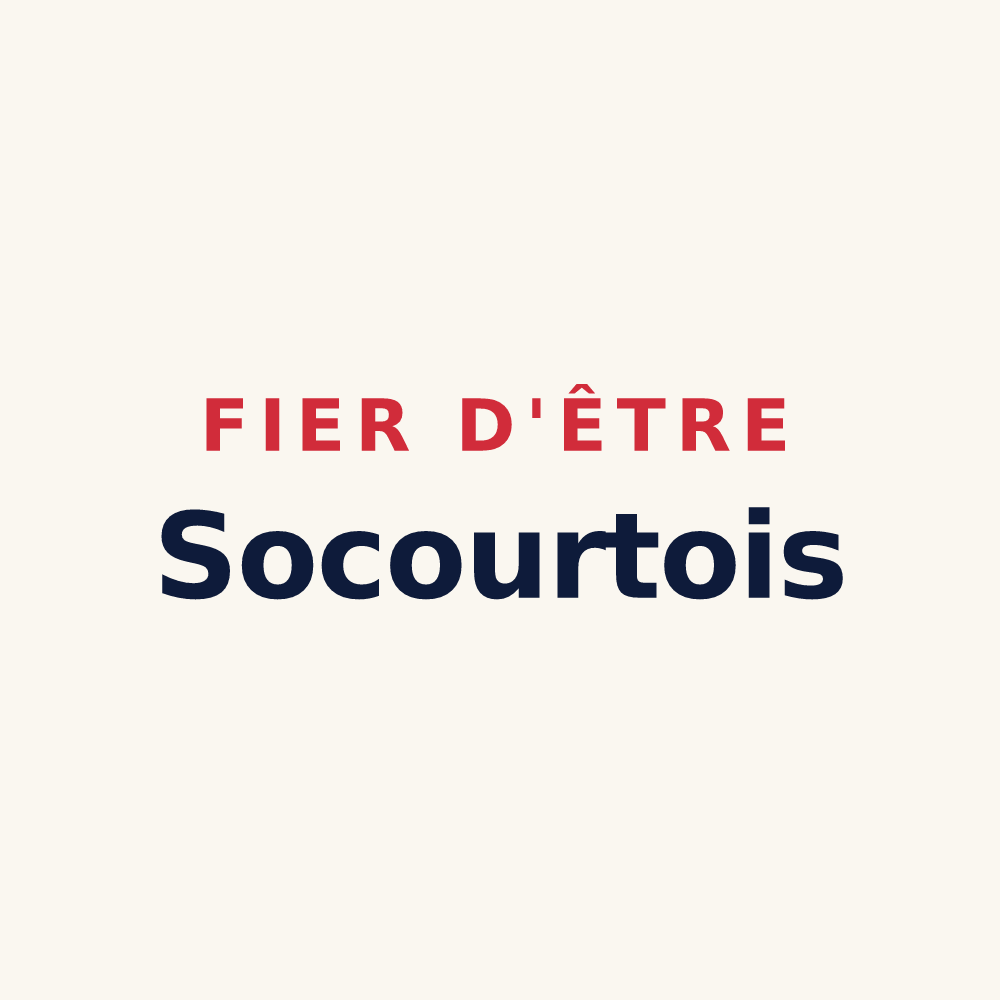 Tasse « Fier d'être Socourtois » — design pour Socourt