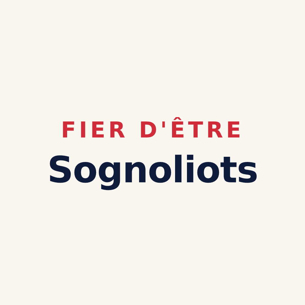 Tasse « Fier d'être Sognoliots » — design pour Sogny-en-l'Angle