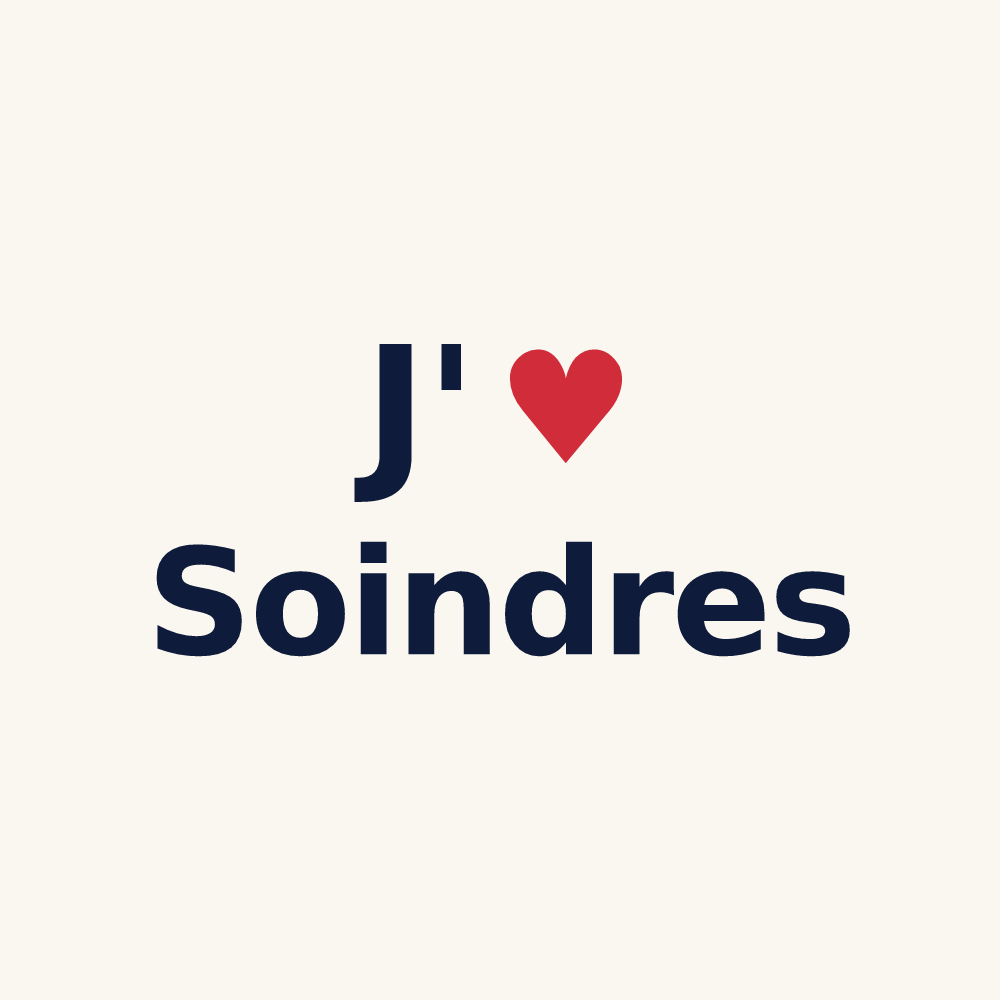 Tasse personnalisée Soindres — design J'aime Soindres