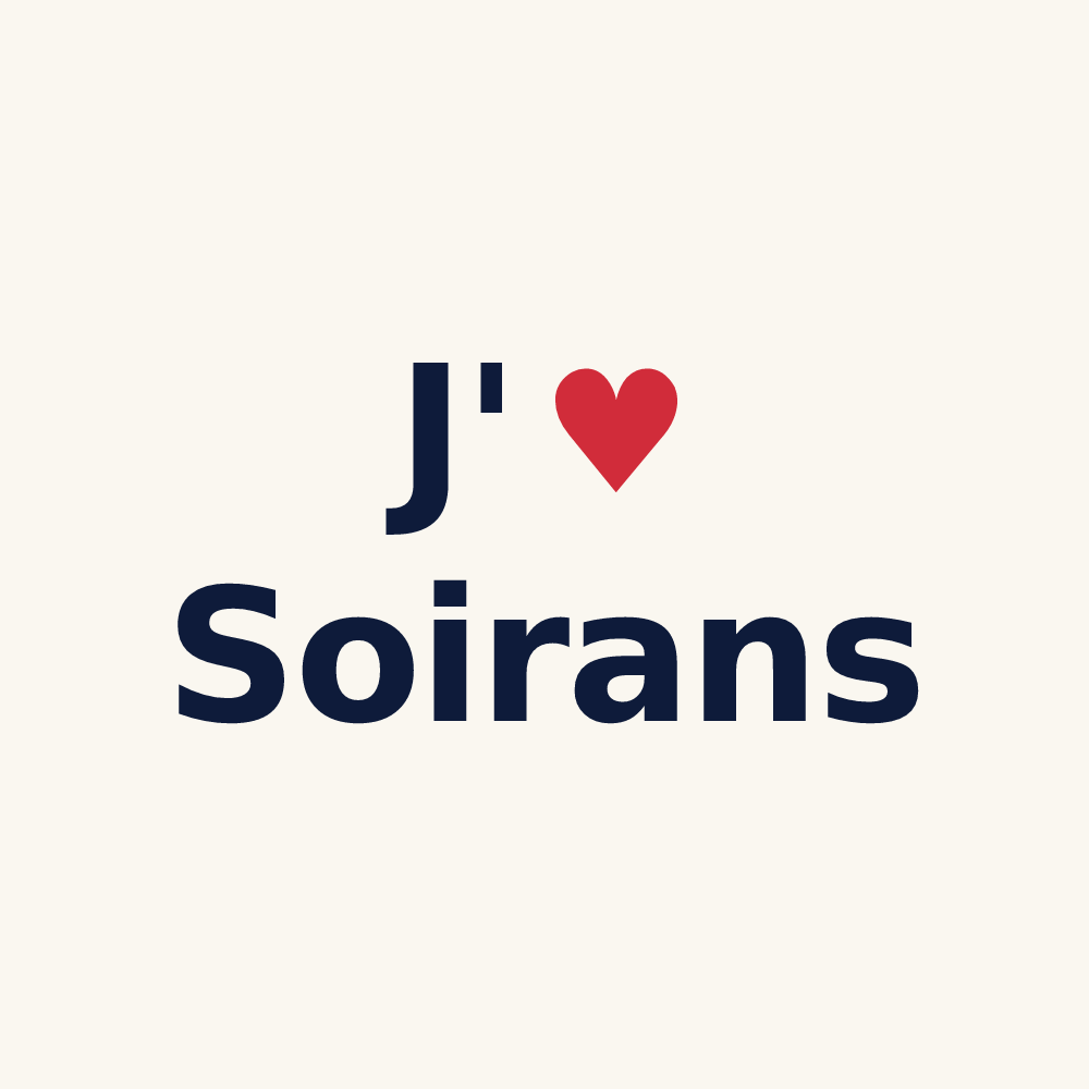 Tasse personnalisée Soirans — design J'aime Soirans
