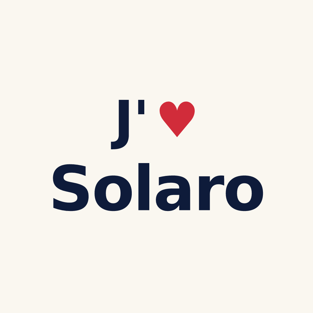 Tasse personnalisée Solaro — design J'aime Solaro