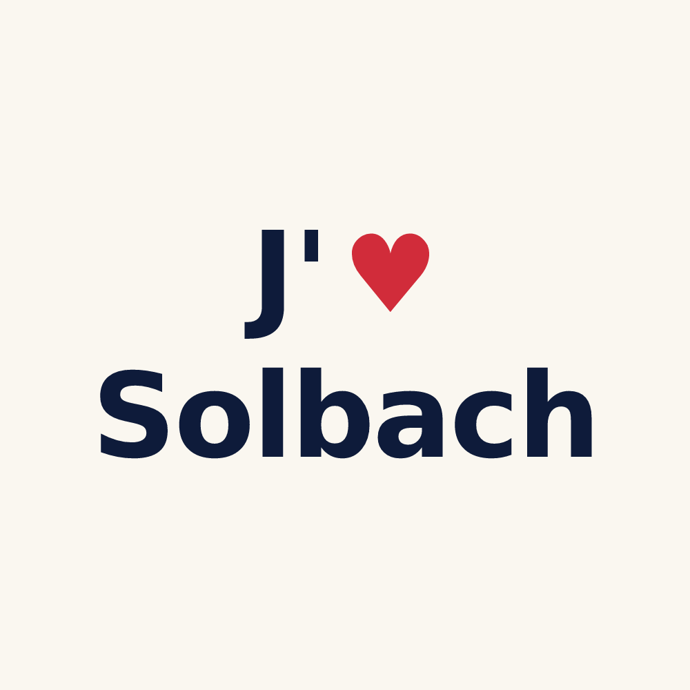 Tasse personnalisée Solbach — design J'aime Solbach