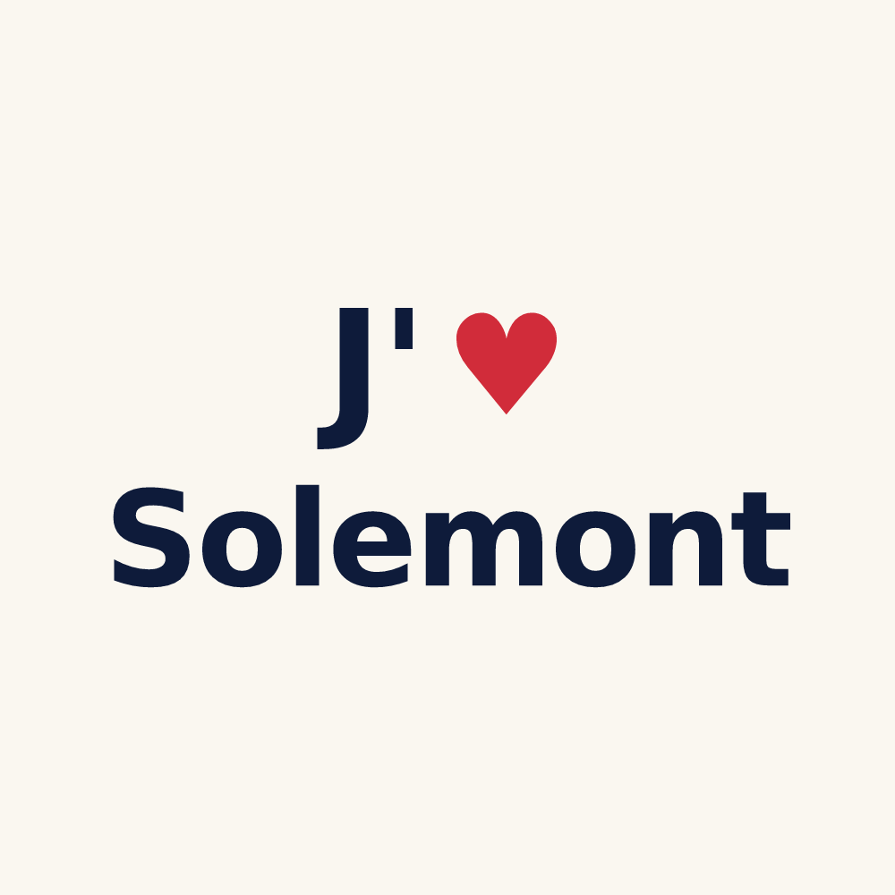Tasse personnalisée Solemont — design J'aime Solemont