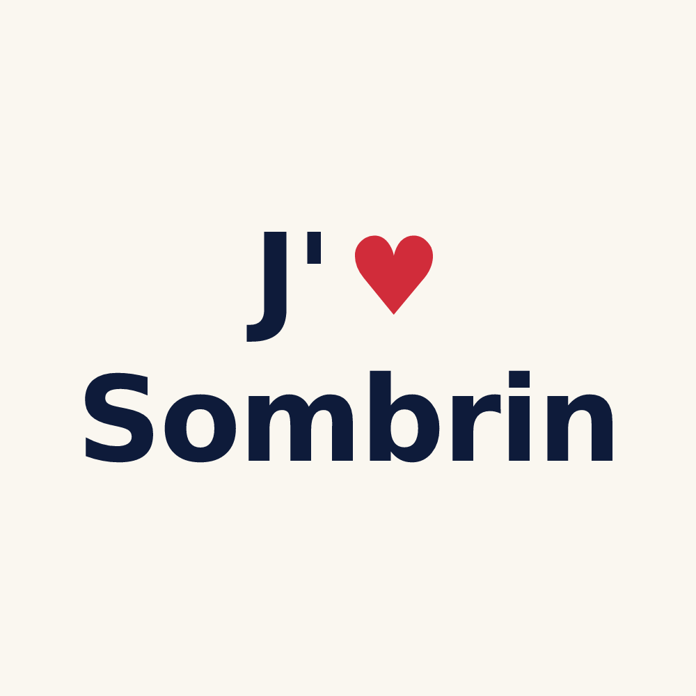 Tasse personnalisée Sombrin — design J'aime Sombrin