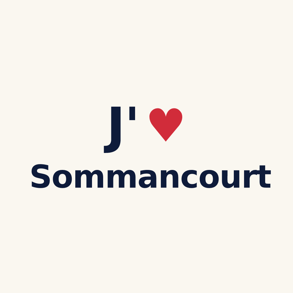 Tasse personnalisée Sommancourt — design « J'aime Sommancourt » imprimé sur la tasse