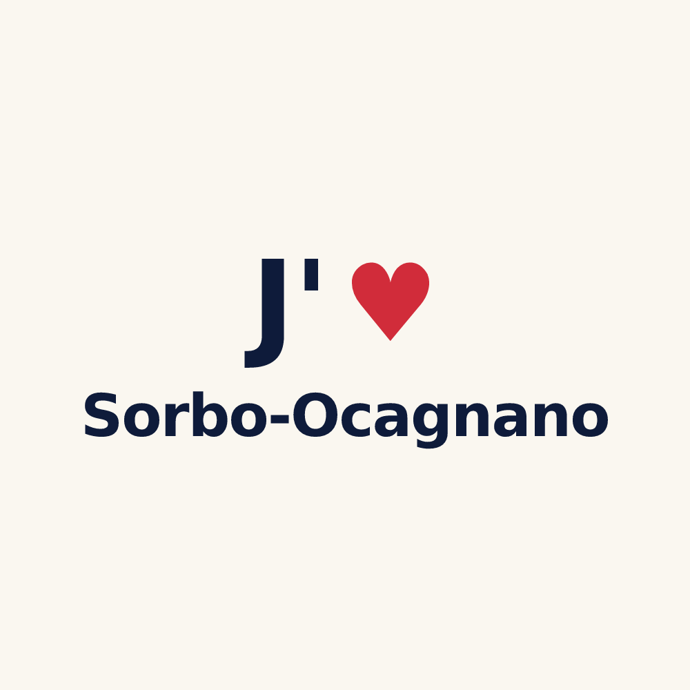 Tasse personnalisée Sorbo-Ocagnano — design J'aime Sorbo-Ocagnano