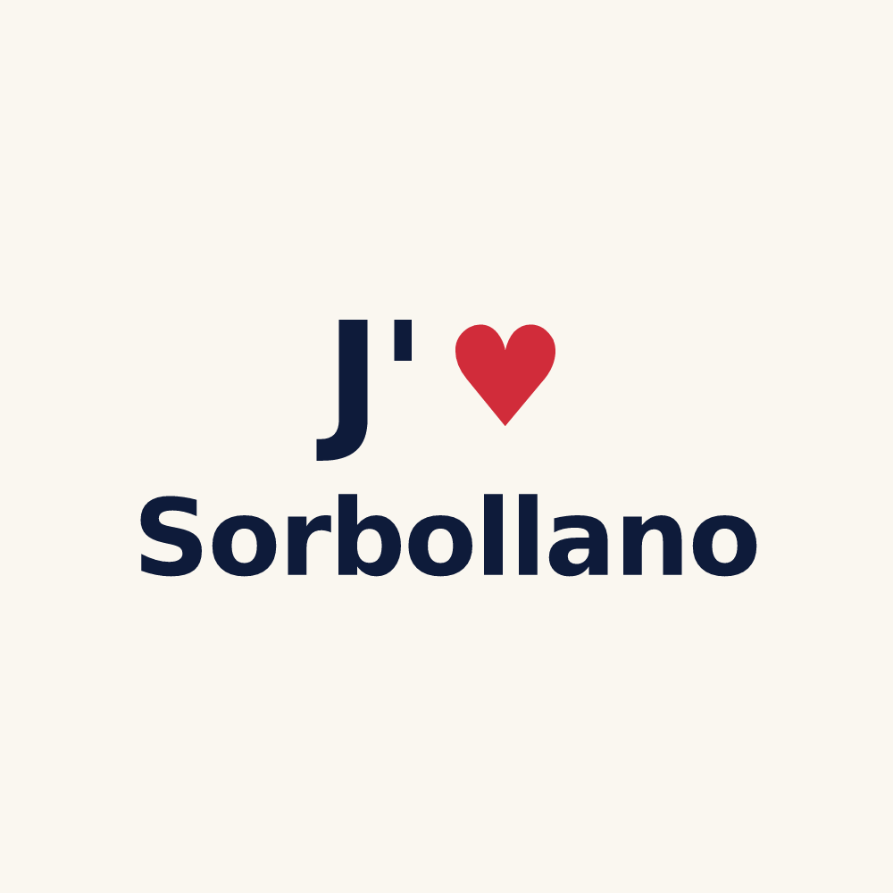 Tasse personnalisée Sorbollano — design J'aime Sorbollano