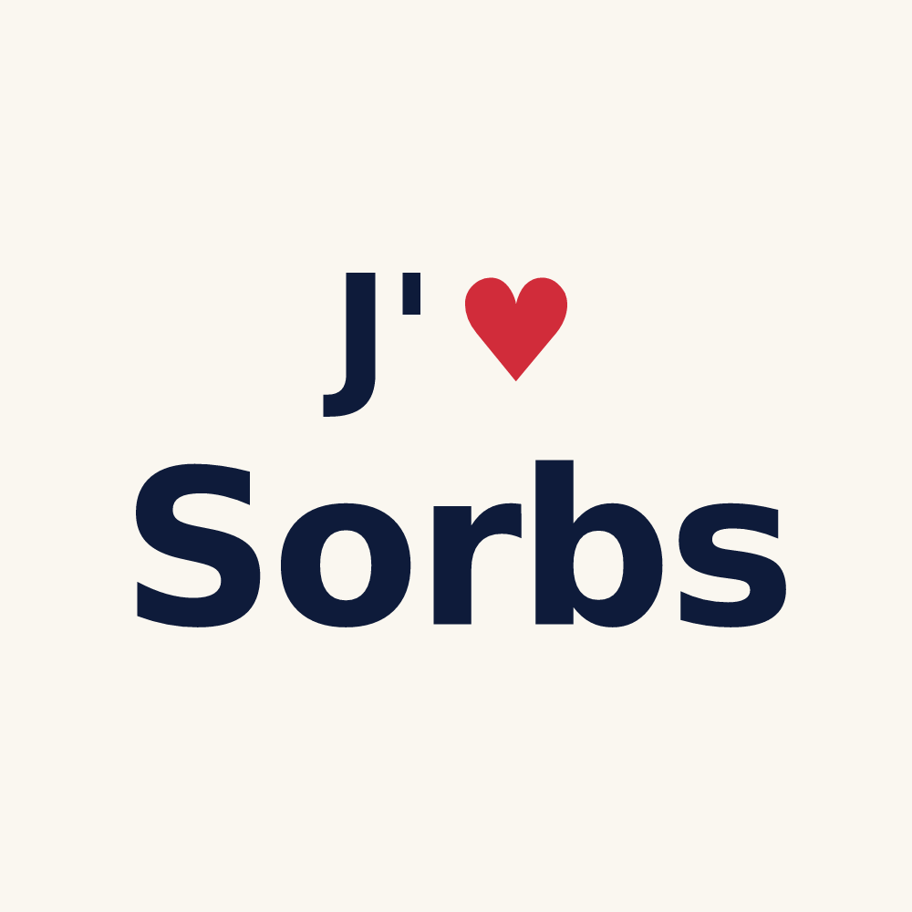 Tasse personnalisée Sorbs — design « J'aime Sorbs » imprimé sur la tasse