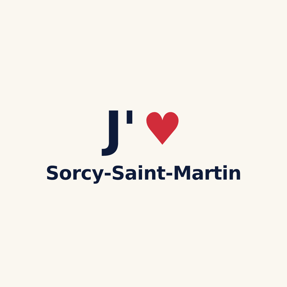 Tasse personnalisée Sorcy-Saint-Martin — design J'aime Sorcy-Saint-Martin