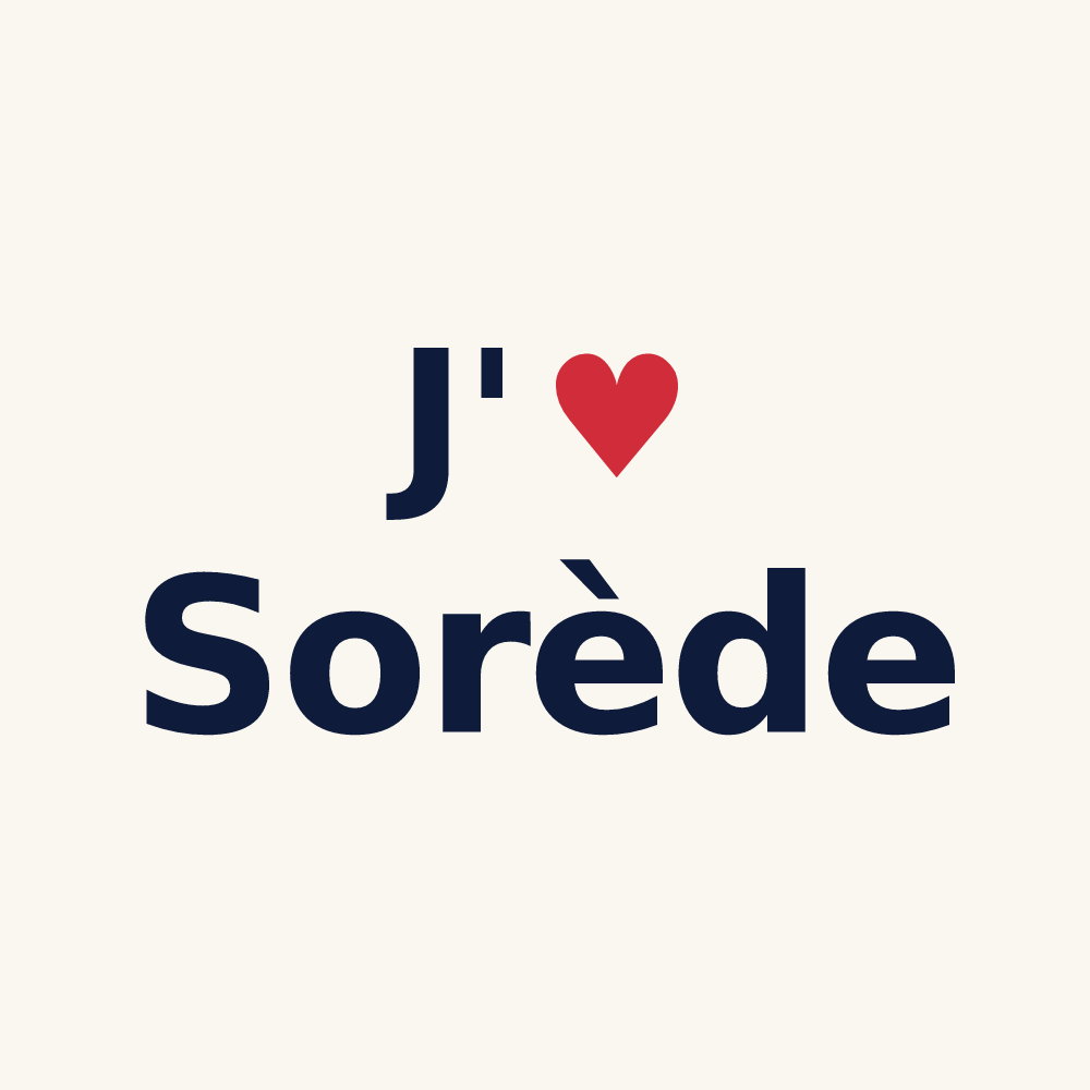 Tasse personnalisée Sorède — design J'aime Sorède