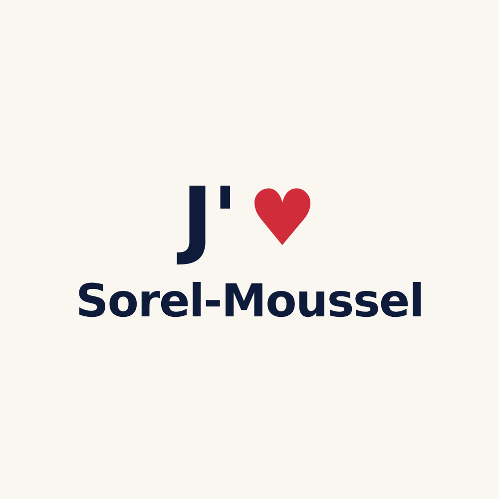 Tasse personnalisée Sorel-Moussel — design J'aime Sorel-Moussel