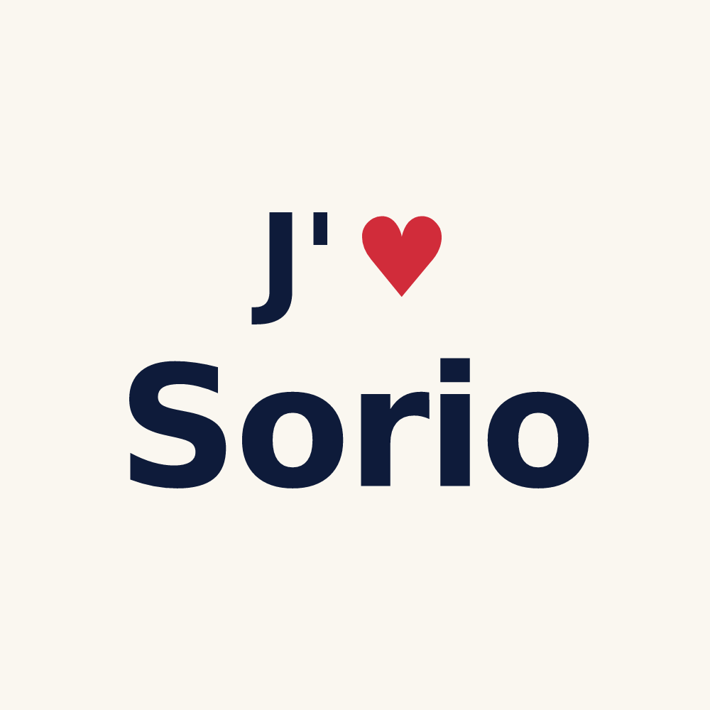 Tasse personnalisée Sorio — design J'aime Sorio