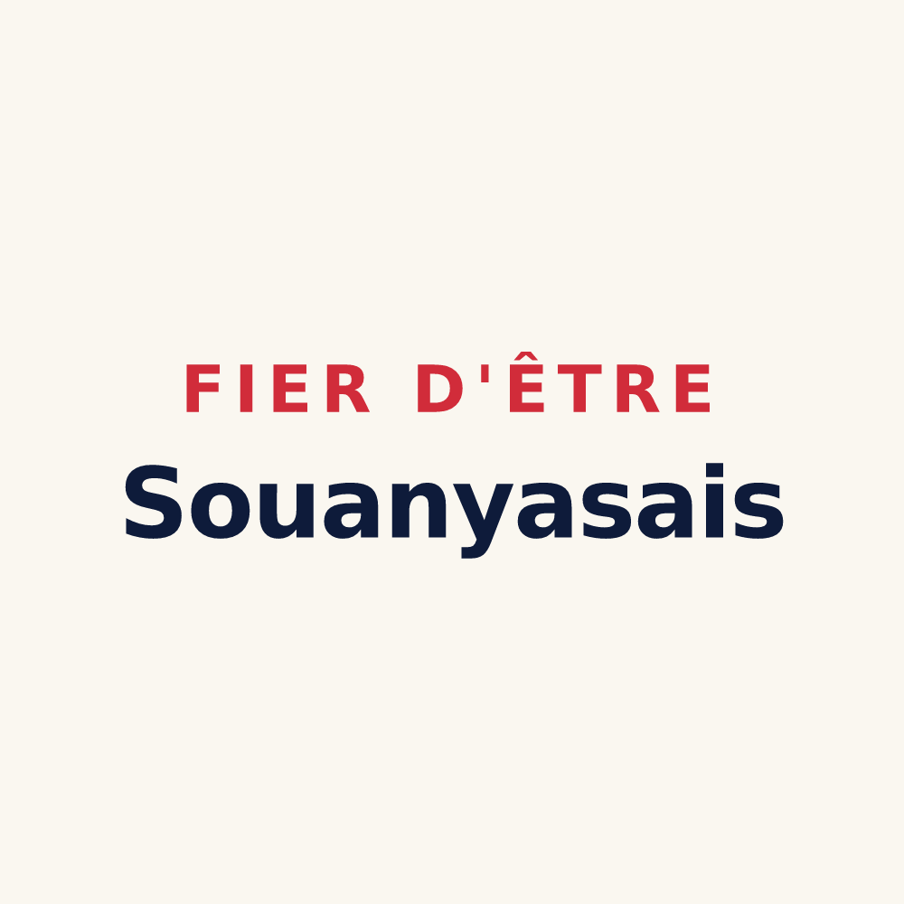 Tasse « Fier d'être Souanyasais » — design pour Souanyas