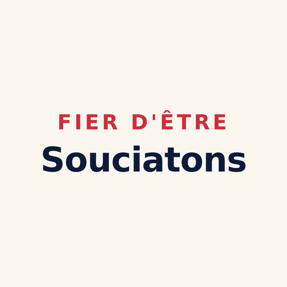 Tasse « Fier d'être Souciatons » — design pour Soucia