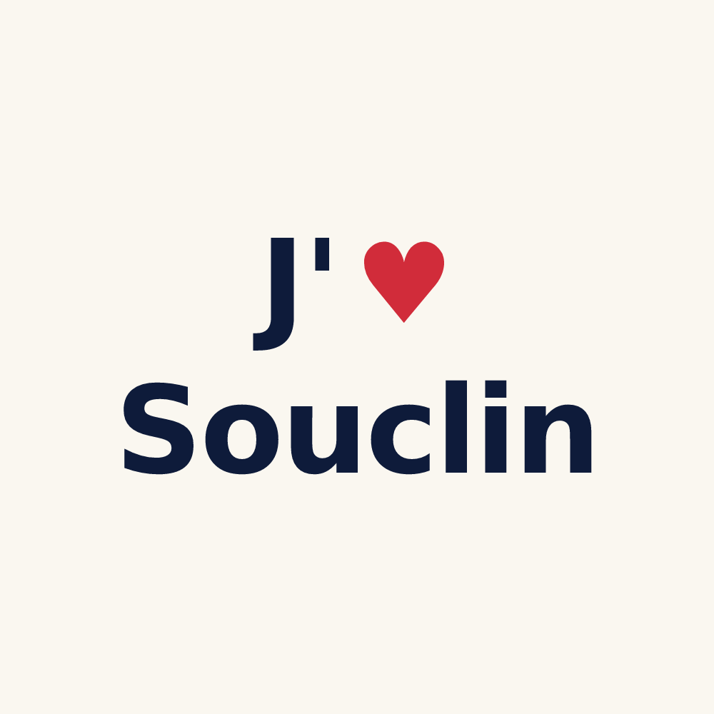 Tasse personnalisée Souclin — design J'aime Souclin