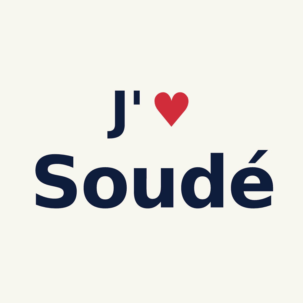 Tasse personnalisée Soudé — design J'aime Soudé