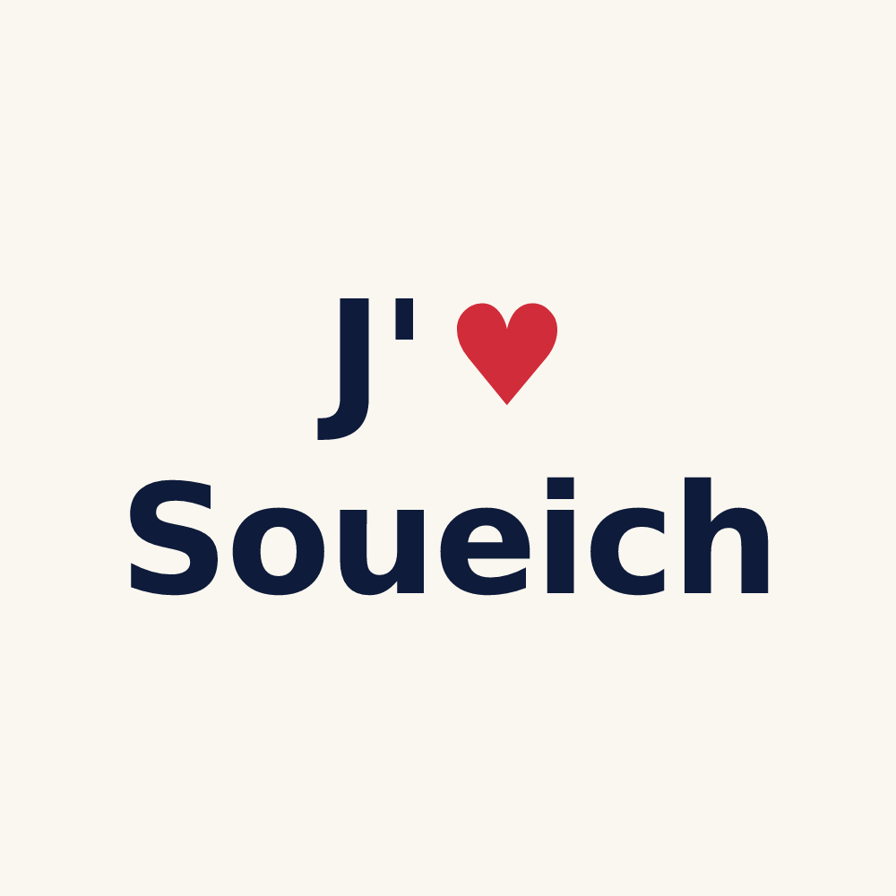 Tasse personnalisée Soueich — design J'aime Soueich