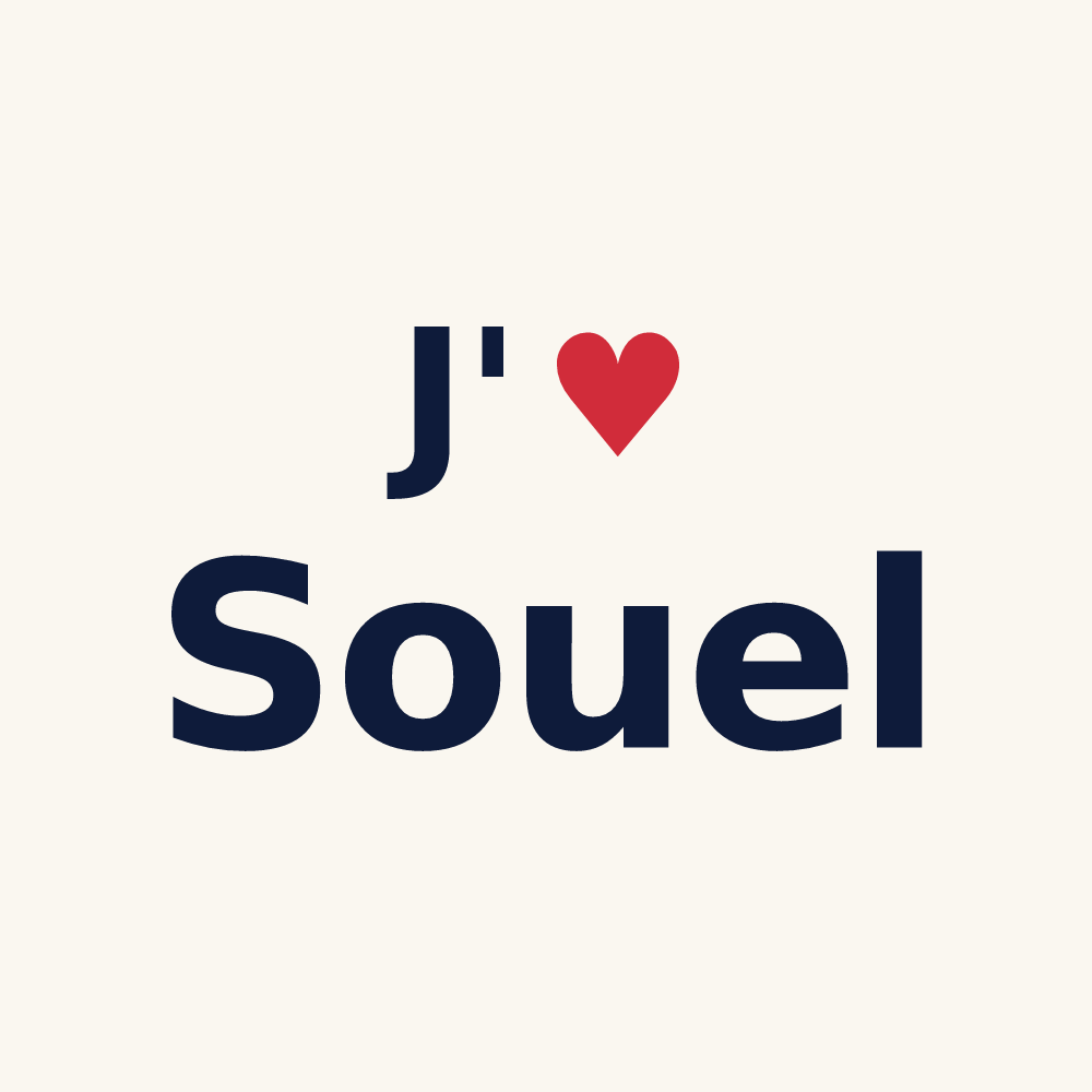 Tasse personnalisée Souel — design J'aime Souel