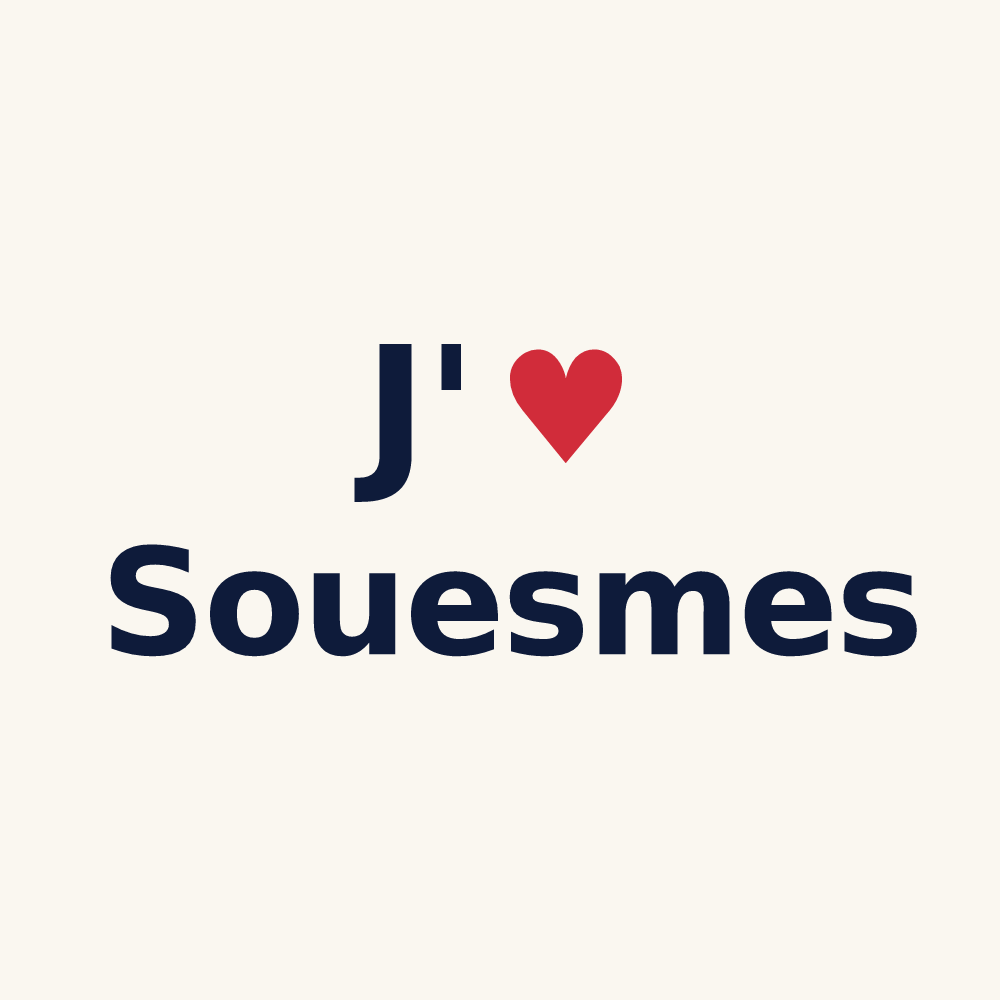 Tasse personnalisée Souesmes — design J'aime Souesmes