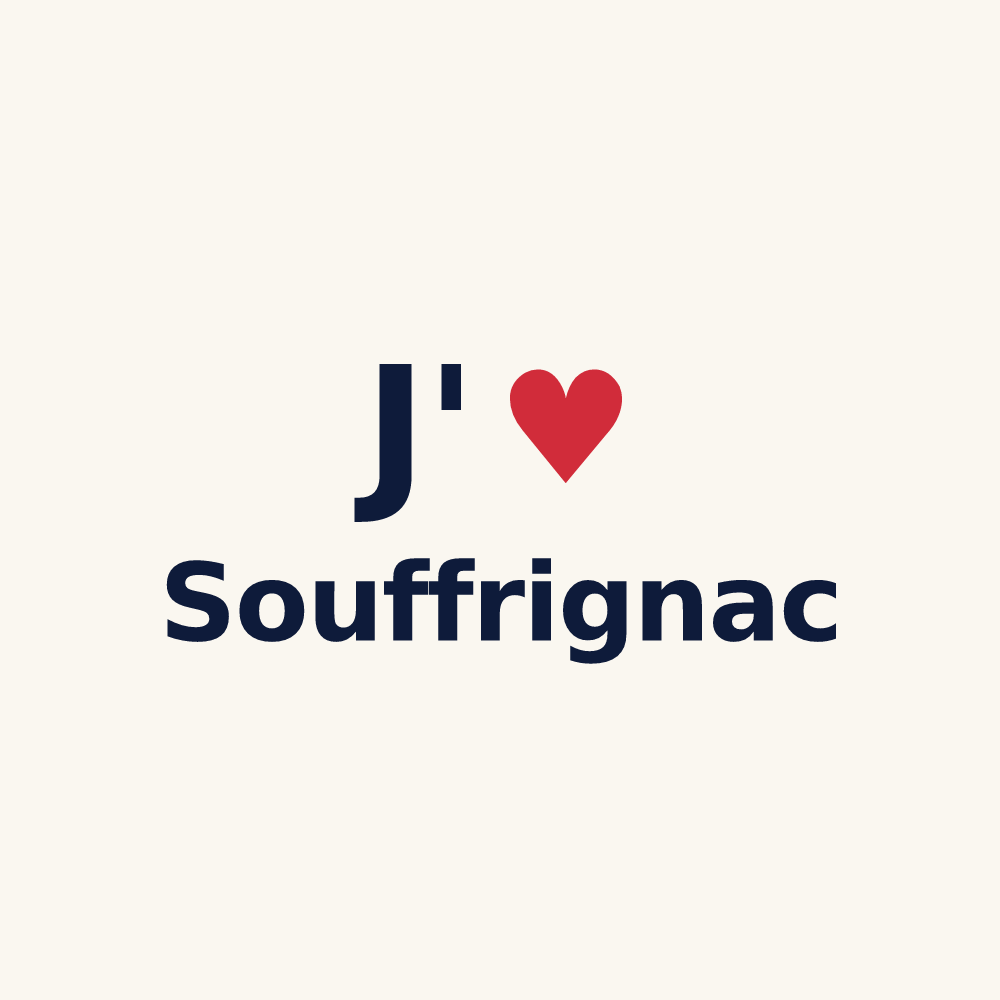 Tasse personnalisée Souffrignac — design J'aime Souffrignac