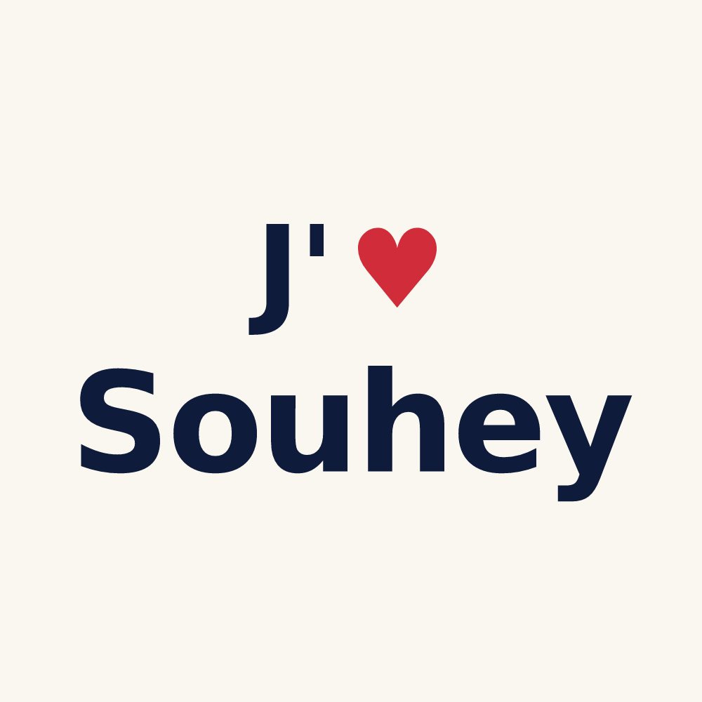 Tasse personnalisée Souhey — design J'aime Souhey